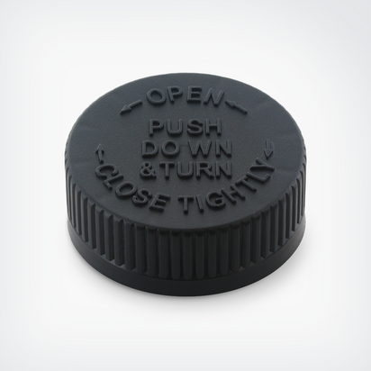Text Style Ribbed Black PE Lined - ebottles