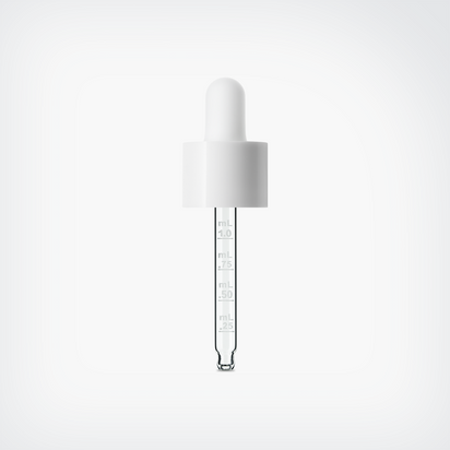 Smooth Sided with Laser Engraved Pipette White - 0.8 ml White Bulb
